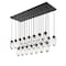 Z-Lite Arden Linear Chandelier, 23-Light, 18 In.W x 54 In.L x 12 In.H, Matte Black/Clear 651P-23L-MB - alternate 7